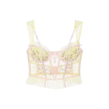 Victoria's Secret Buttercup Bunches Bustier Bra Women's Yellow