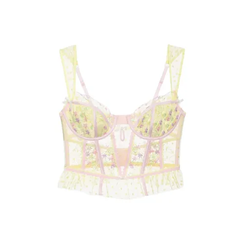 Victoria's Secret Buttercup Bunches Bustier Bra Women's Yellow