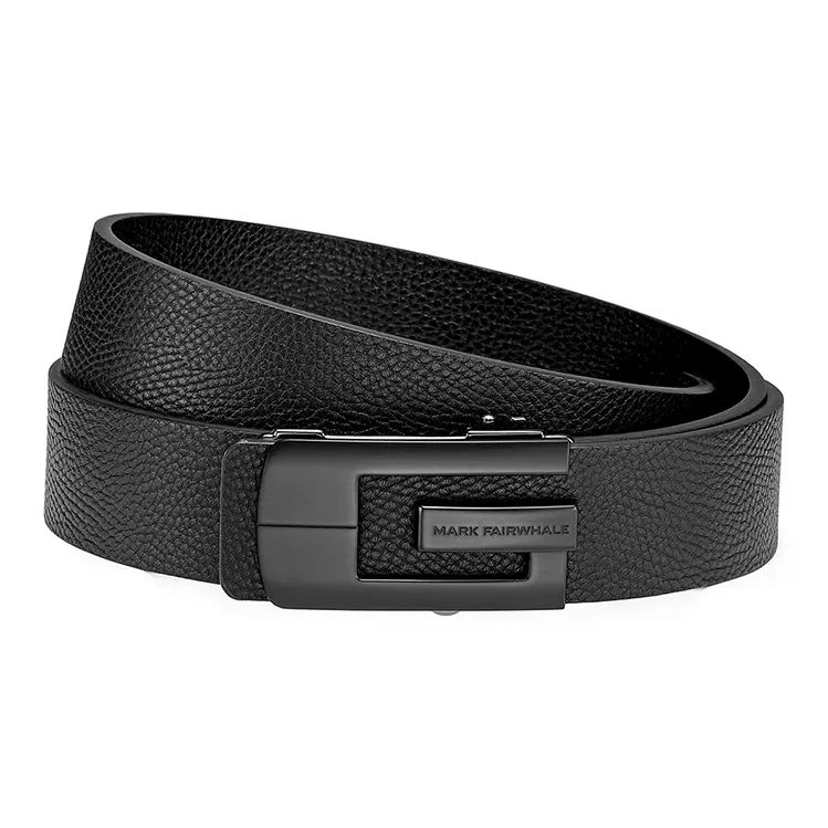 FAIRWHALE Casual Business Automatic Buckle Versatile Genuine Leather Belt Top Grain Cow Leather Belts Men's Width 3.5CM-2
