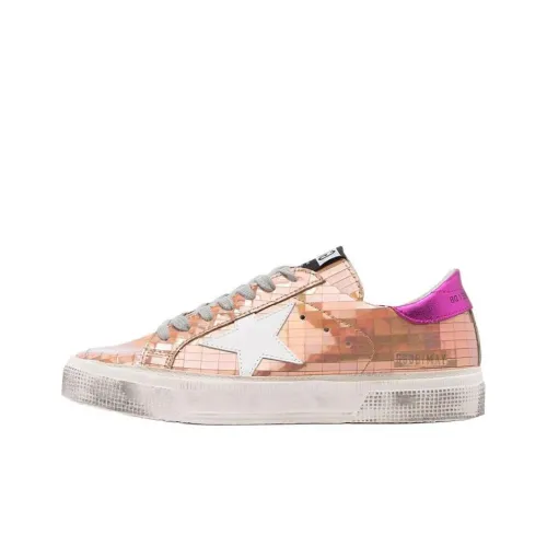 Golden Goose May Star Skateboard Shoes Women's Low-Top Orange