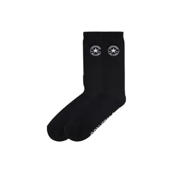 Converse Mid Calf Socks Unisex 2 Pack Black