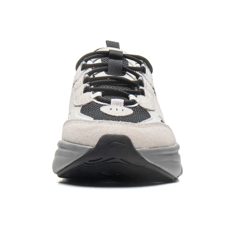 LiNing Coconut Milk 2.0 Anti Slip Wear Resistant Low Top Casual Shoes Women's Beige Black-4