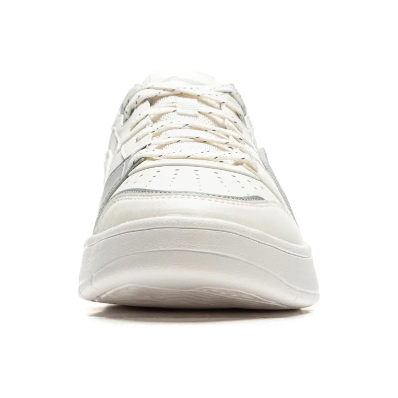 LiNing Acer Truncatum Cushioning, Slip Resistant, And Abrasion Resistant Low Top Skateboard Shoes Men's White Gray-4