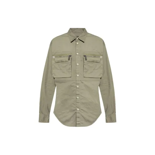 DSQUARED 2 Shirts Men Light Olive Green