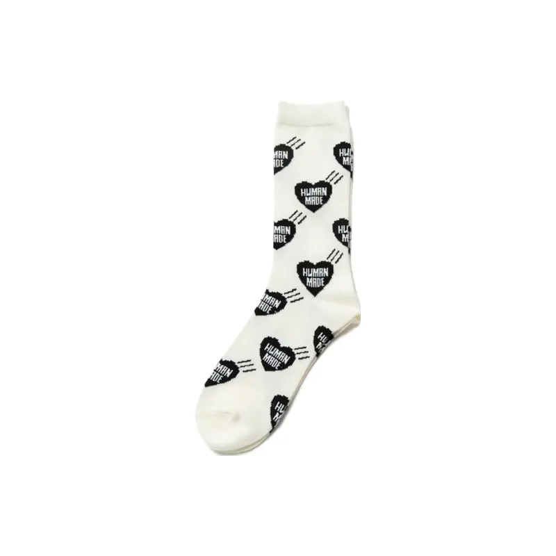 HUMAN MADE Heart Pattern Socks Red-0