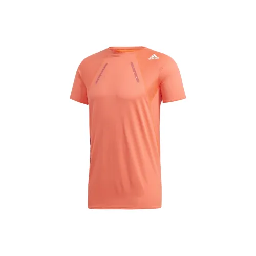 Adidas T-Shirts Men Orange Red