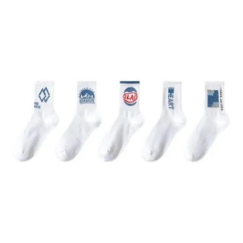 MIIOW Mid Calf Socks Men's 5 Pack