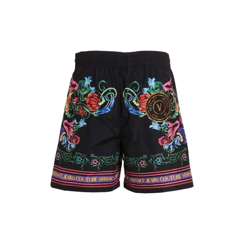 VERSACE JEANS COUTURE Floral Printed Drawstring Shorts-1