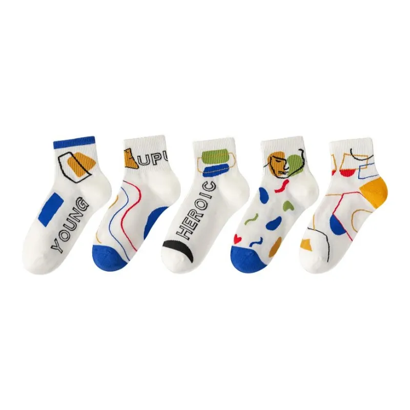 MIIOW Mid Calf Socks Men's 5 Pack-2