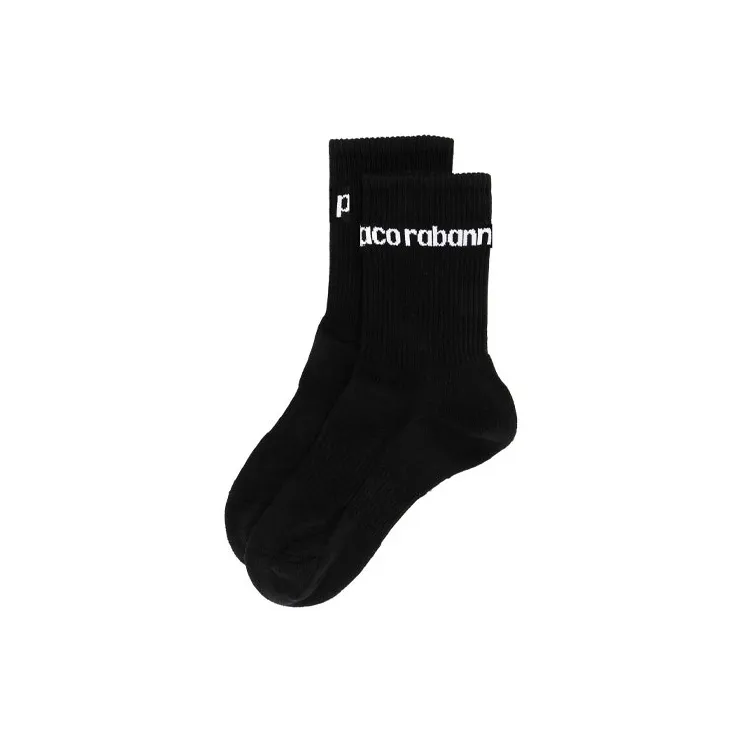 Paco Rabanne Logo Intarsia Socks-0