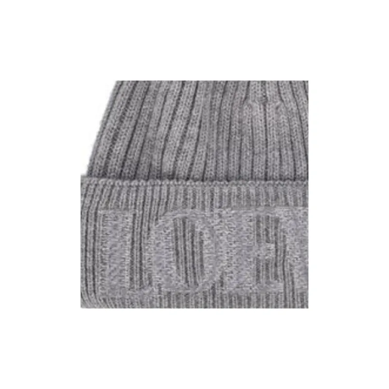 LOEWE Logo Embroidered Ribbed Knit Beanie-2