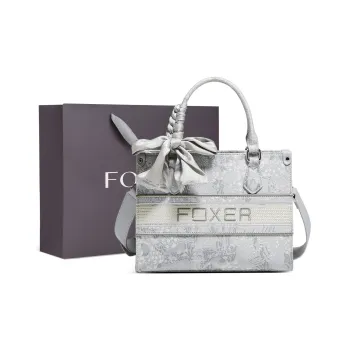 FOXER Synthetic Leather One Shoulder Handbag Large Size Women's Glimmering Fish Shadow