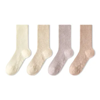 JIAZINI Mid Calf Socks Women's 4 Pack