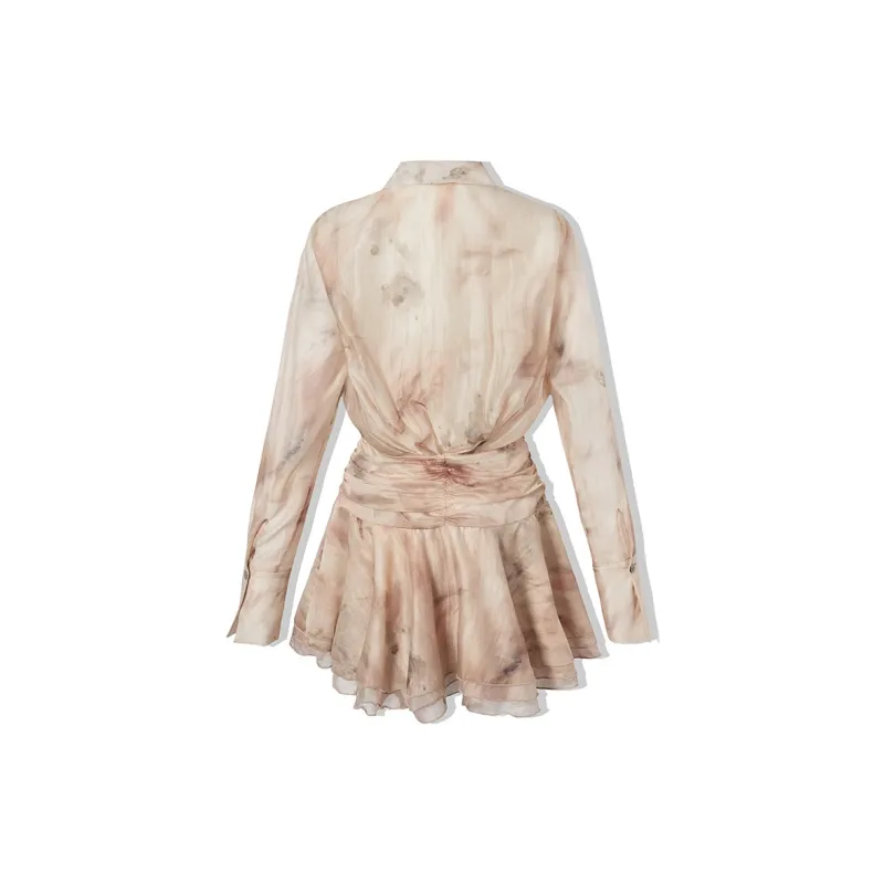 LA CRAWFISH Long Sleeved Dress Women's Pink-1