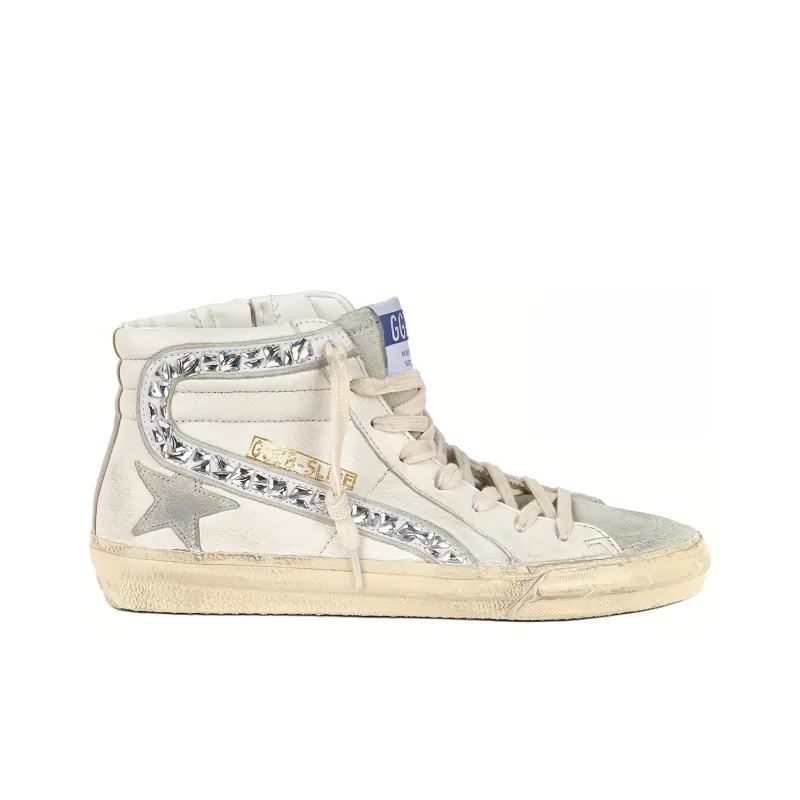 Golden Goose High Top Skateboard Shoes Women's White-1
