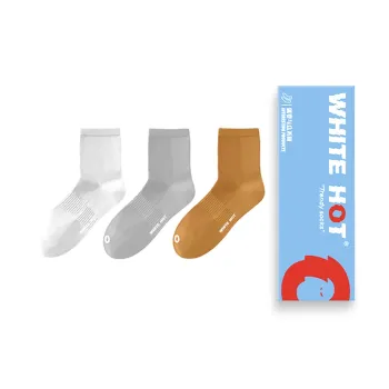 WHITE HOT Mid Calf Socks Men's 3 Pack Combo Set