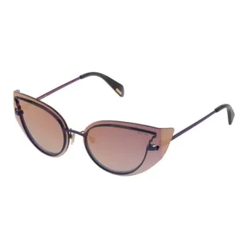 Police Metal Irregular Shape Sunglasses Unisex Blue