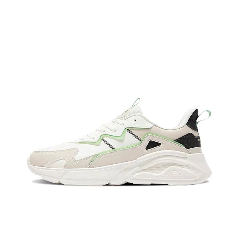361° Anti-Slip And Wear-Resistant Height Increasing Low-Top Casual Shoes Men's White Beige-0