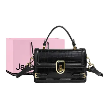 Jade En Plus Cow Leather Shoulder Bag Crossbody Bag Handbag Regular Women's Black/White/Brown/Pink
