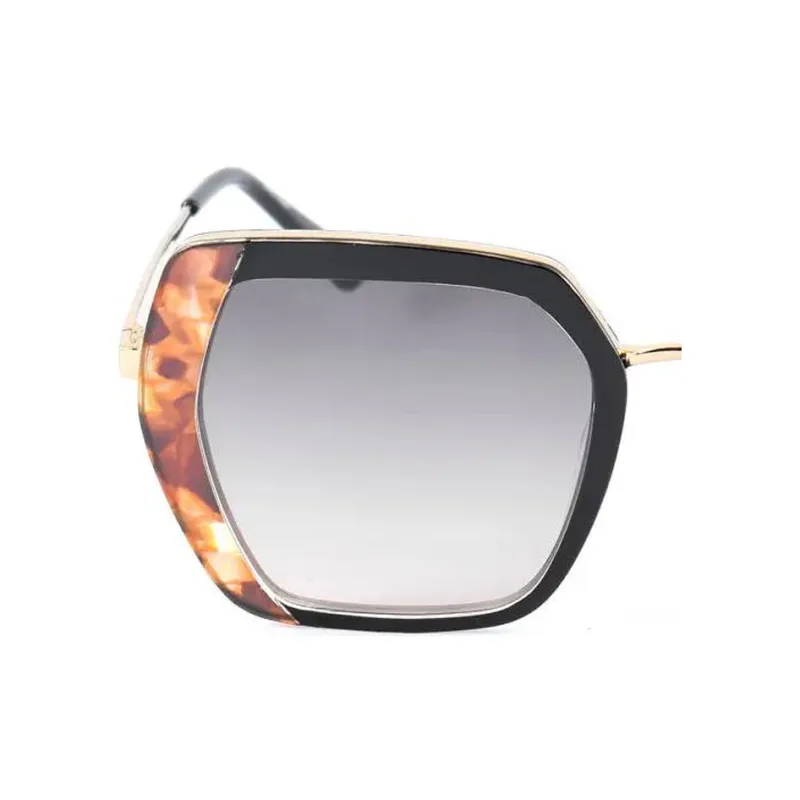 GUESS Metal Irregular Shape Sunglasses Women's Gold-2