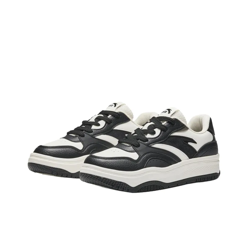Anta Street Play 2 Panda Height Increasing Abrasion Resistant Lightweight Low Top Skateboard Shoes Men's Black White-2