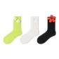 3 Pack (White (Small Flower)+Neon Green (Small Flower)+Black (Print))