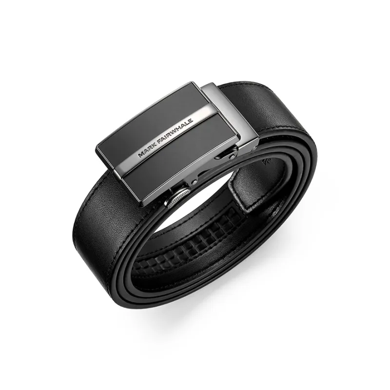 FAIRWHALE Minimalist Style Business Casual Automatic Buckle Genuine Leather Belt Cow Leather Belts Men's Width 3.5CM-3