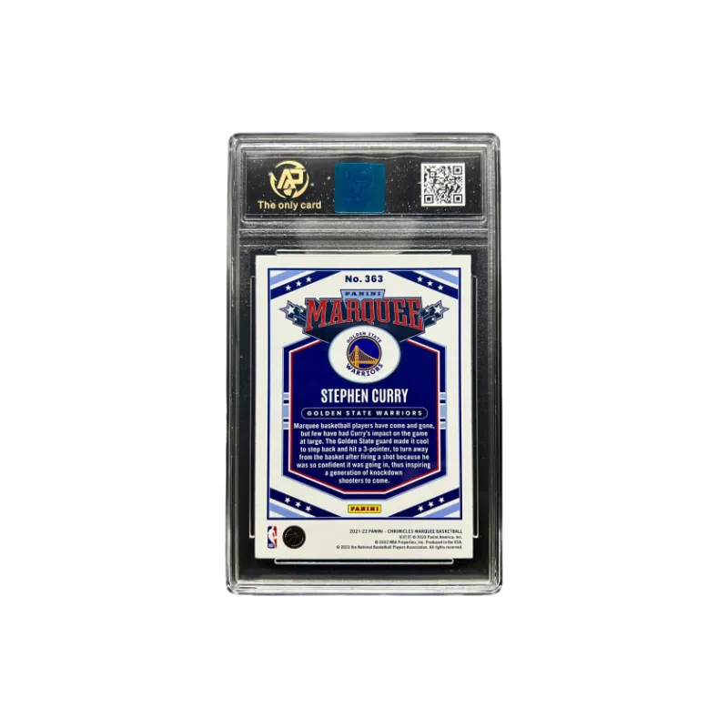 PANINI Curry Player Card, Chronology High End Grenade Collection, Silver Multicolor Holographic Card Graded Cards 1 Pc-1