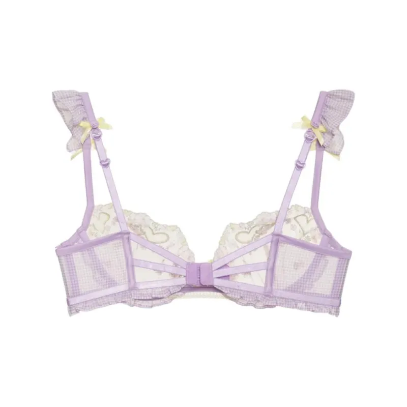 FOR LOVE & LEMONS Heart Wreath Underwire Bra Bra Women's Purple-1