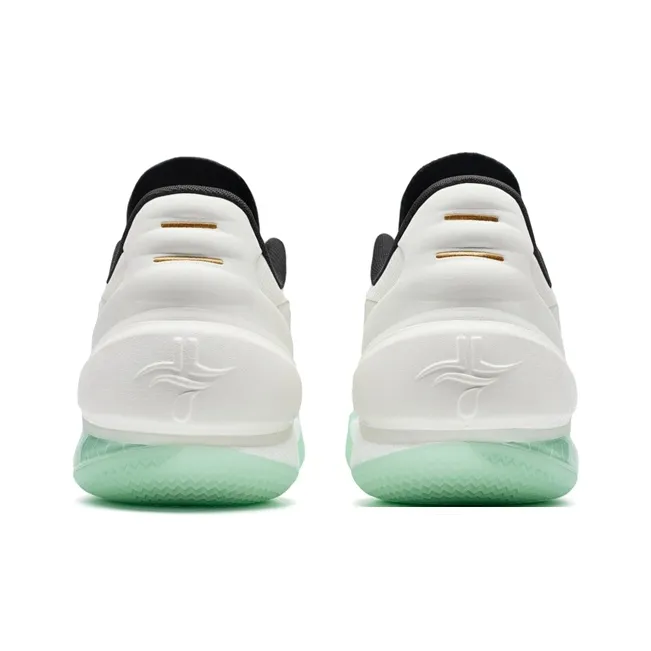XTEP Lin Shuhao Fifth Generation Basketball Shoes Men Low Top Sail White/Qing Shui Bi-6