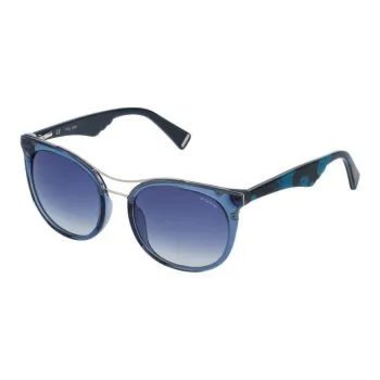 Police Plastic Aviator Sunglasses Unisex Blue