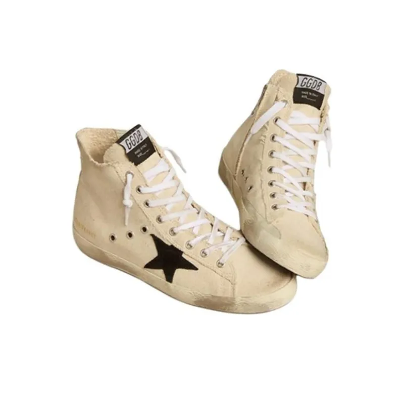 Golden Goose Francy High Top Skateboard Shoes Women's White-3