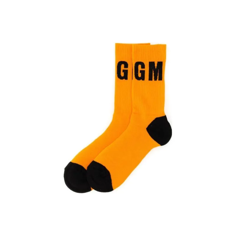 MSGM Logo Intarsia-Knit Socks-0