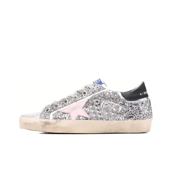 Golden Goose Super Star Low Top Stylish Skateboarding Shoes Women's Silver