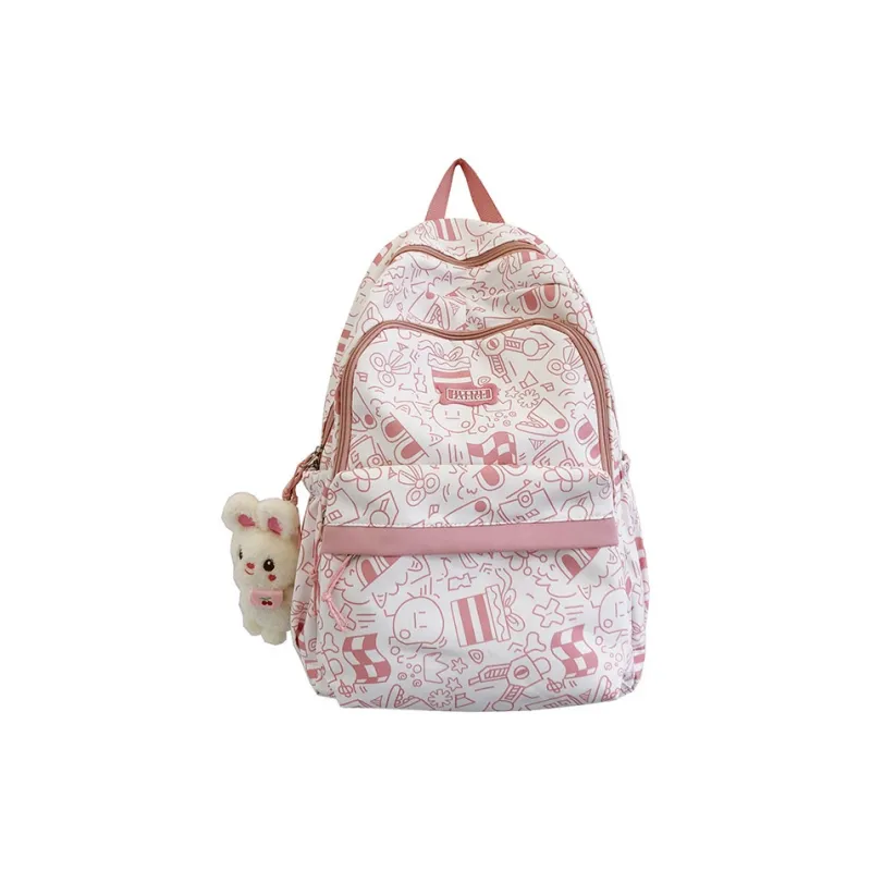 S.REPHEN Nylon Backpack Unisex ÍTica Black/Pink/Green/Blue/Purple-3
