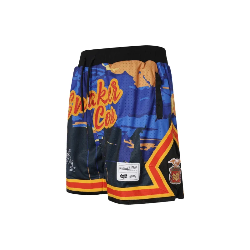Mitchell Ness Sneakercon X Jeff Hamilton Co branded Series Basketball Shorts Unisex Black-1