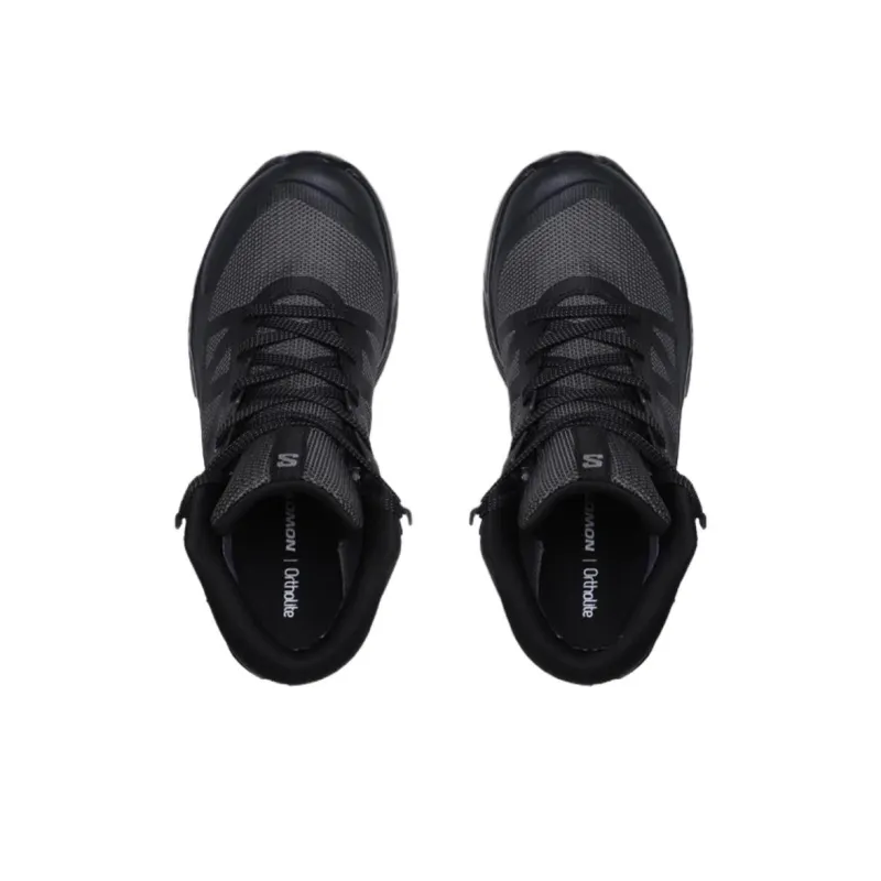 SALOMON Outrise Anti Slip Wear Resistant Mid Top Trekking Shoes Women's Black-3