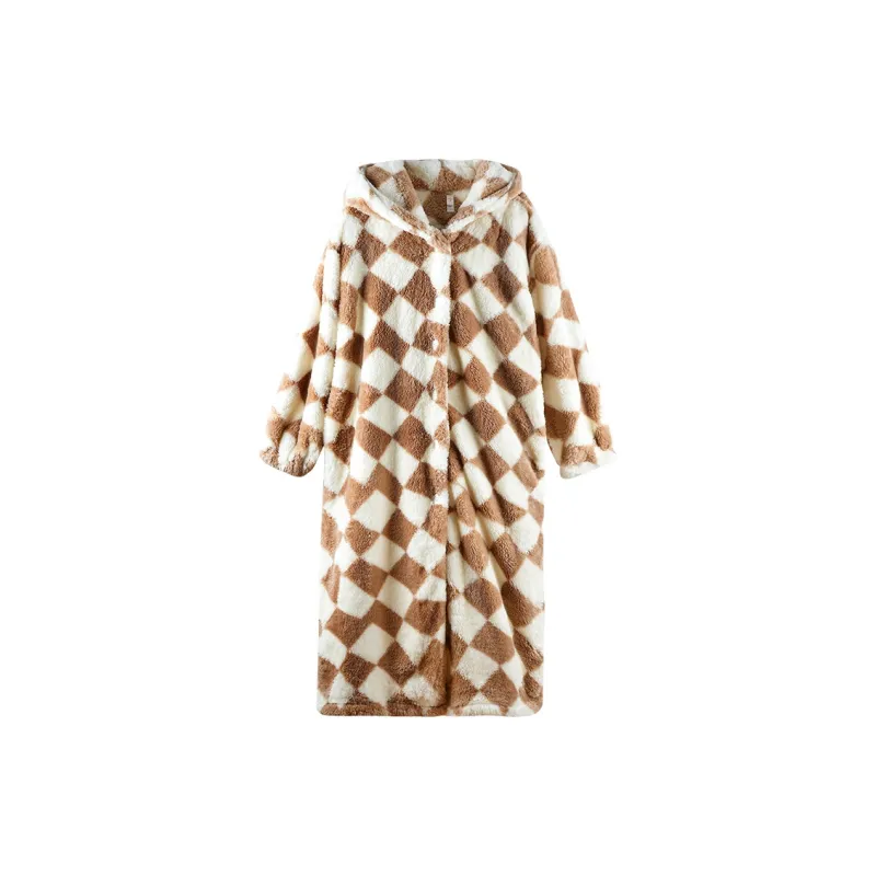 Q'NIANMA Nightgown Women's Milk Coffee-0