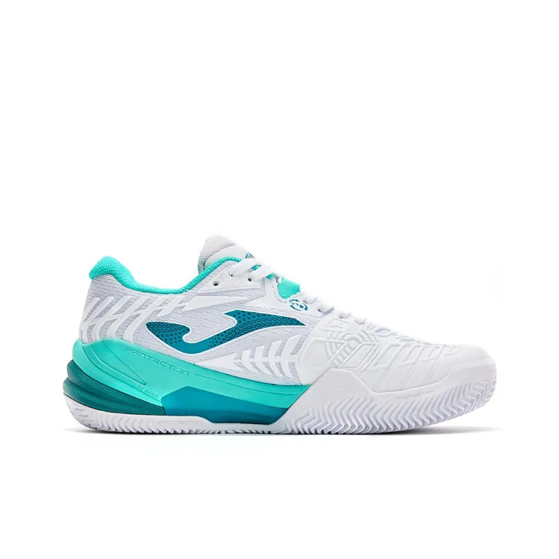 Joma Abrasion Resistant Low Top Professional Tennis Shoes Women's White/Green-1