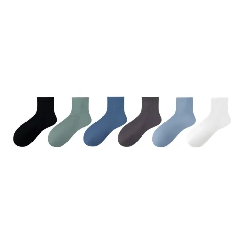 MIIOW Mid-Calf Socks Men's 6 Pack