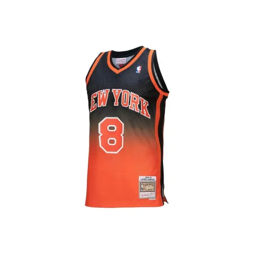 NBA New York Knicks Basketball Jerseys Men Orange/Black