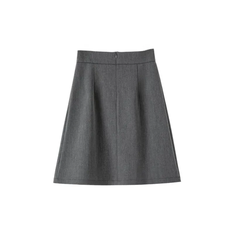 Late White Casual Short Skirts Women's Dark Gray-3