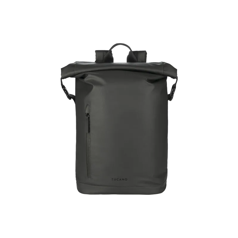 TUCANO Polyester With Leather Film Carry Backpack Medium Size Unisex Black/Blue/Army Green-0