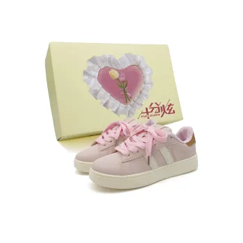 FULLXUAN Trendy Fashion, Vintage Versatile Low Top Skateboard Shoes Women's Pink Box Included