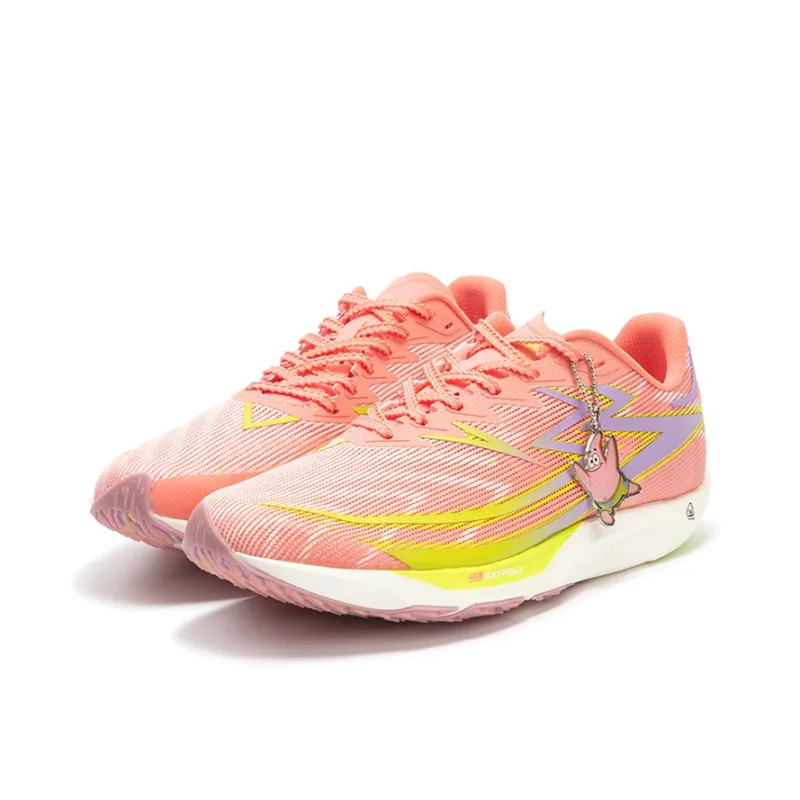 361° Speed Future Cushioning Anti Slip And Wear Resistant Low Top Full Length Carbon Plate Running Shoes Unisex Pink-2