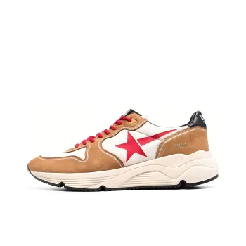 Golden Goose Running Sole Cushioned Anti-Slip And Wear-Resistant Lightweight Low-Top Casual Shoes Men's White Brown Red