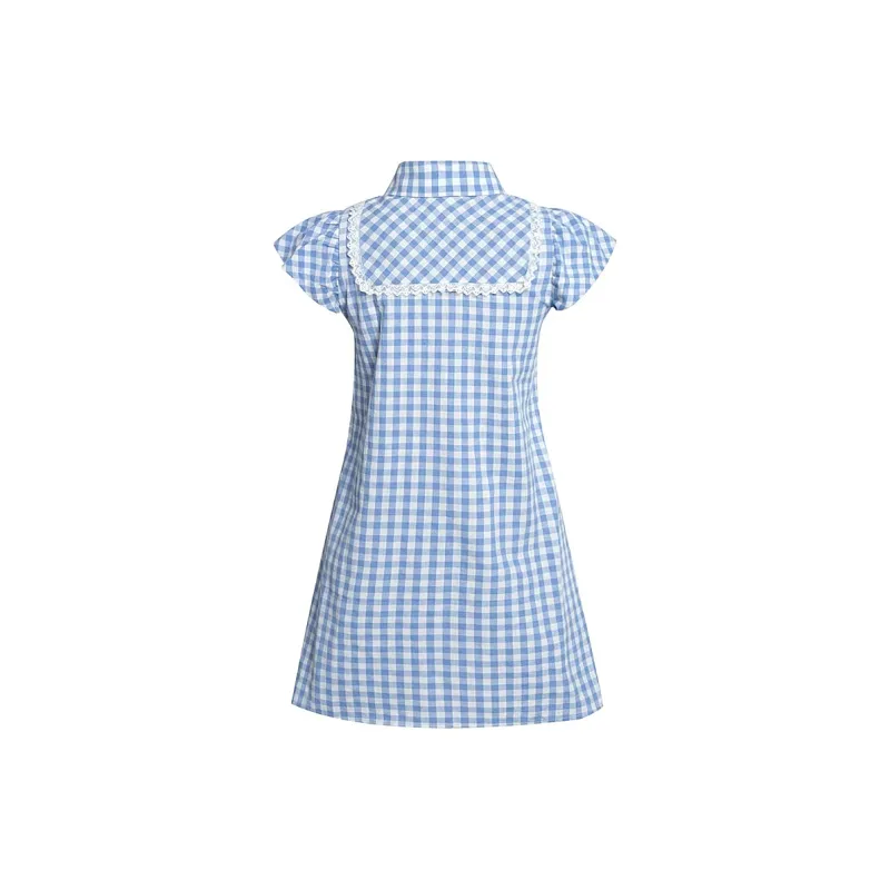 JOSR Short Sleeved Dresses Women's Blue-1