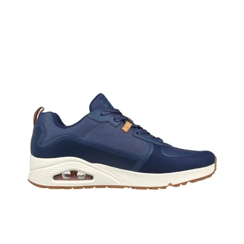 Skechers Uno Anti Slip Wear Resistant Low Top Casual Shoes Men's Blue-1