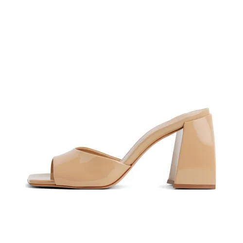 Schutz Square-toe Leather Mules