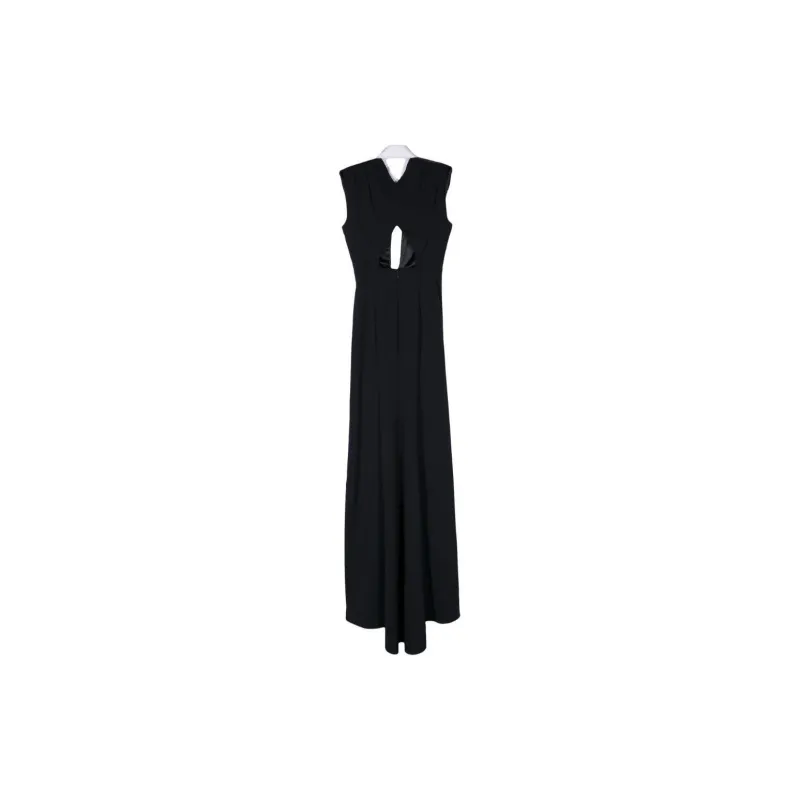 Del Core Collared Draped Gown-1
